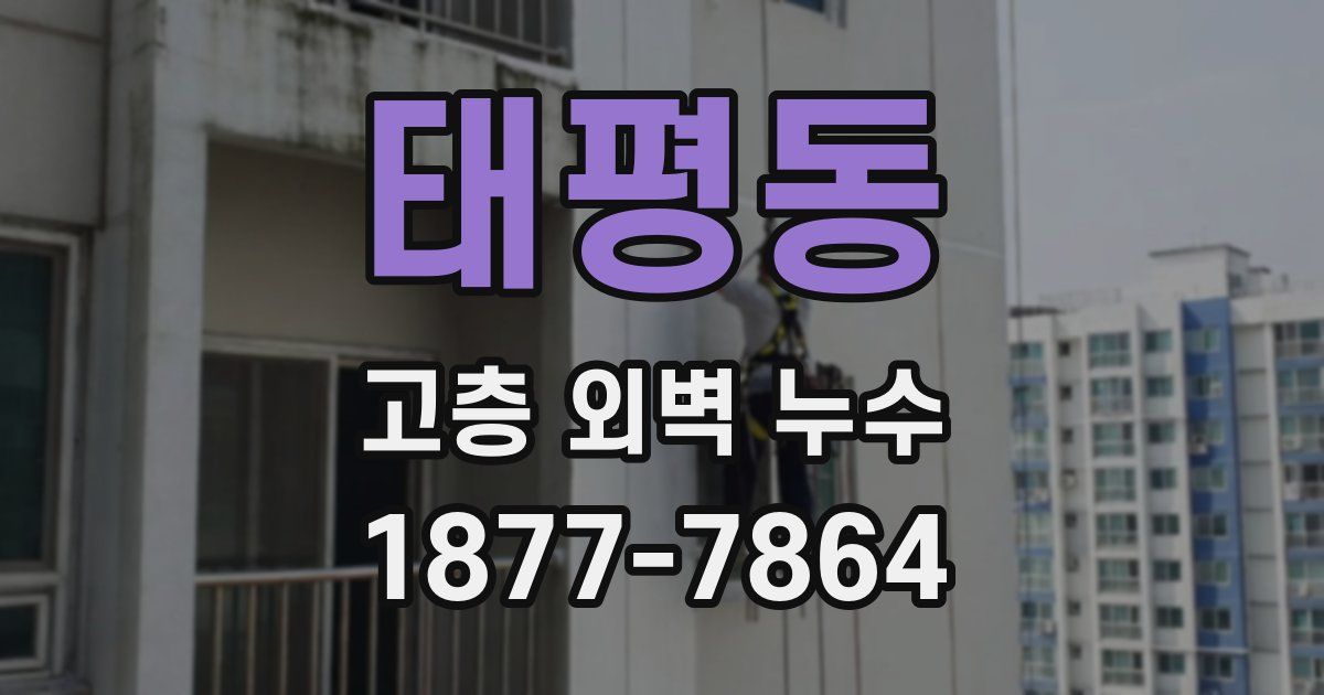 태평동 고층 외벽 누수
