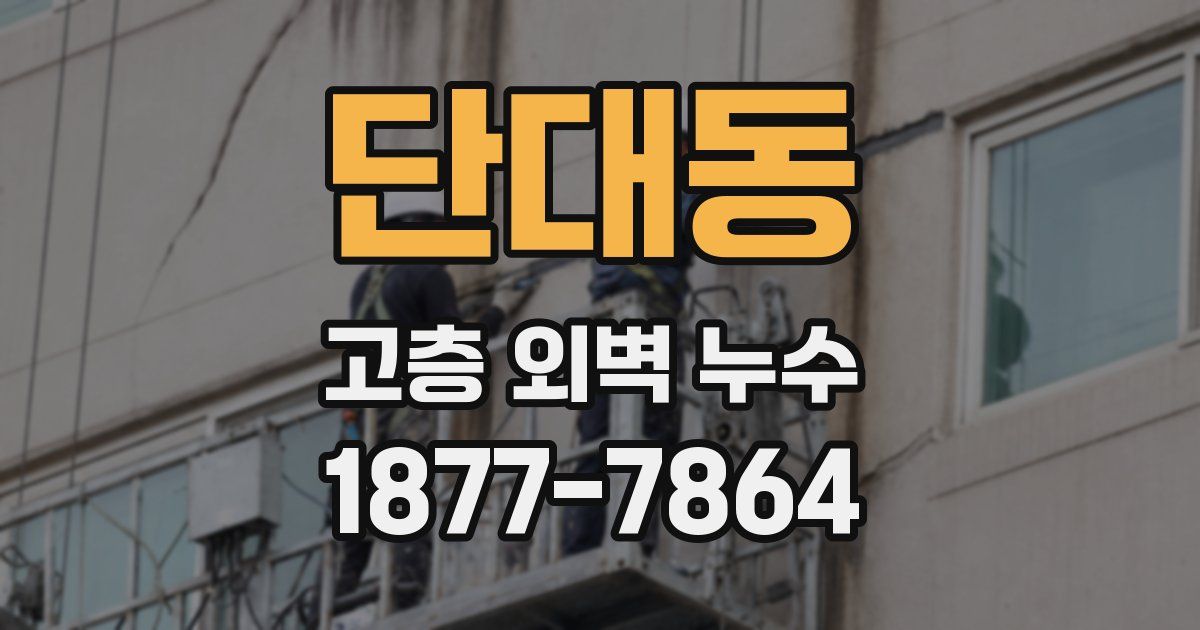 단대동 고층 외벽 누수