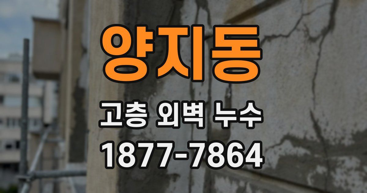 양지동 고층 외벽 누수