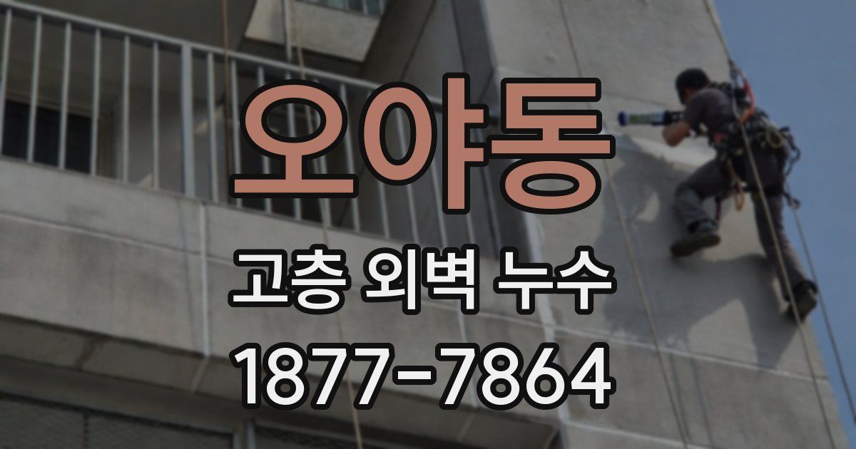 오야동 고층 외벽 누수