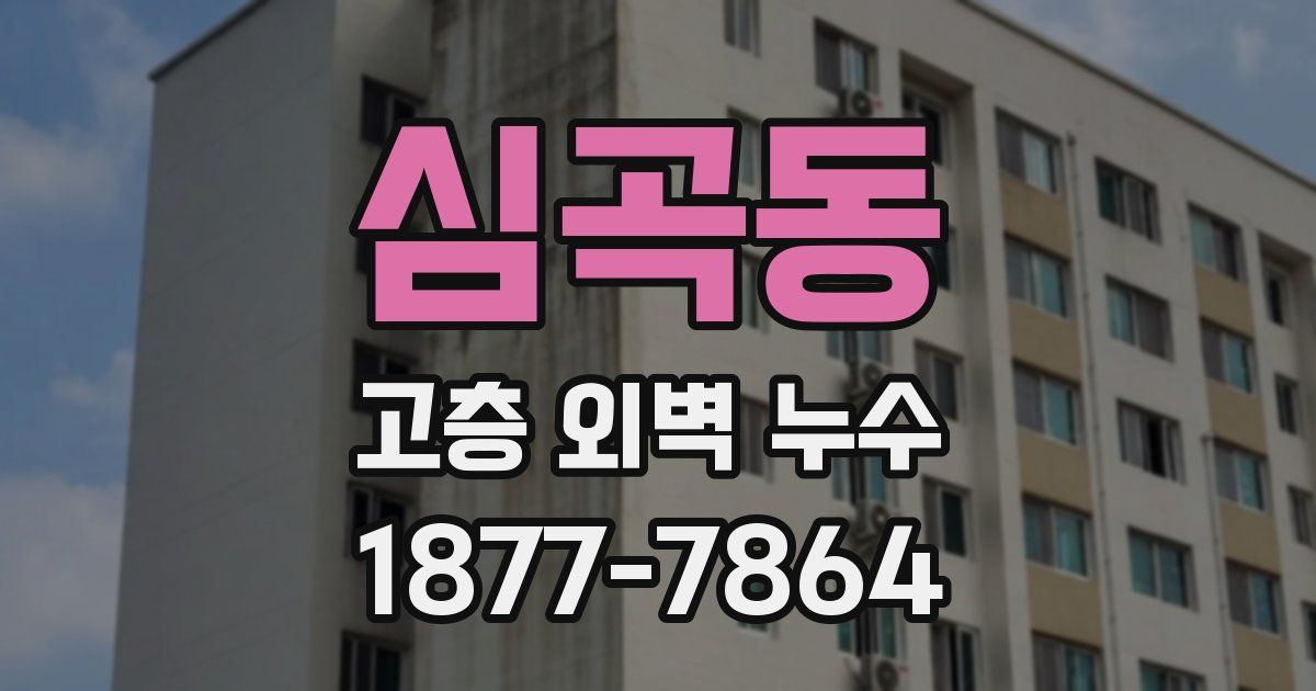 심곡동 고층 외벽 누수