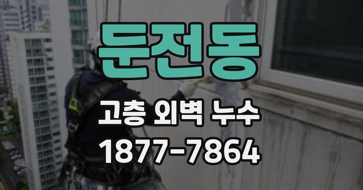 둔전동 고층 외벽 누수