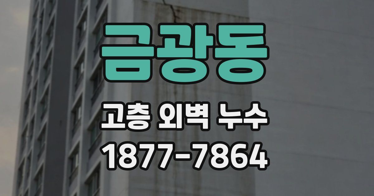 금광동 고층 외벽 누수