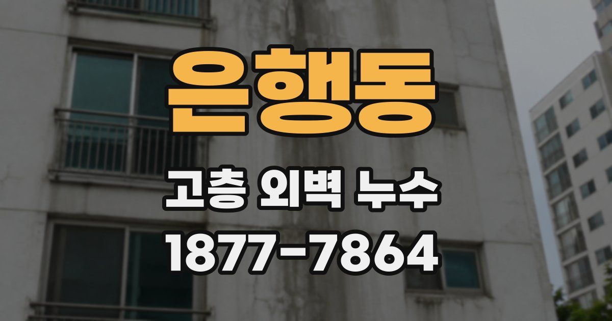 은행동 고층 외벽 누수