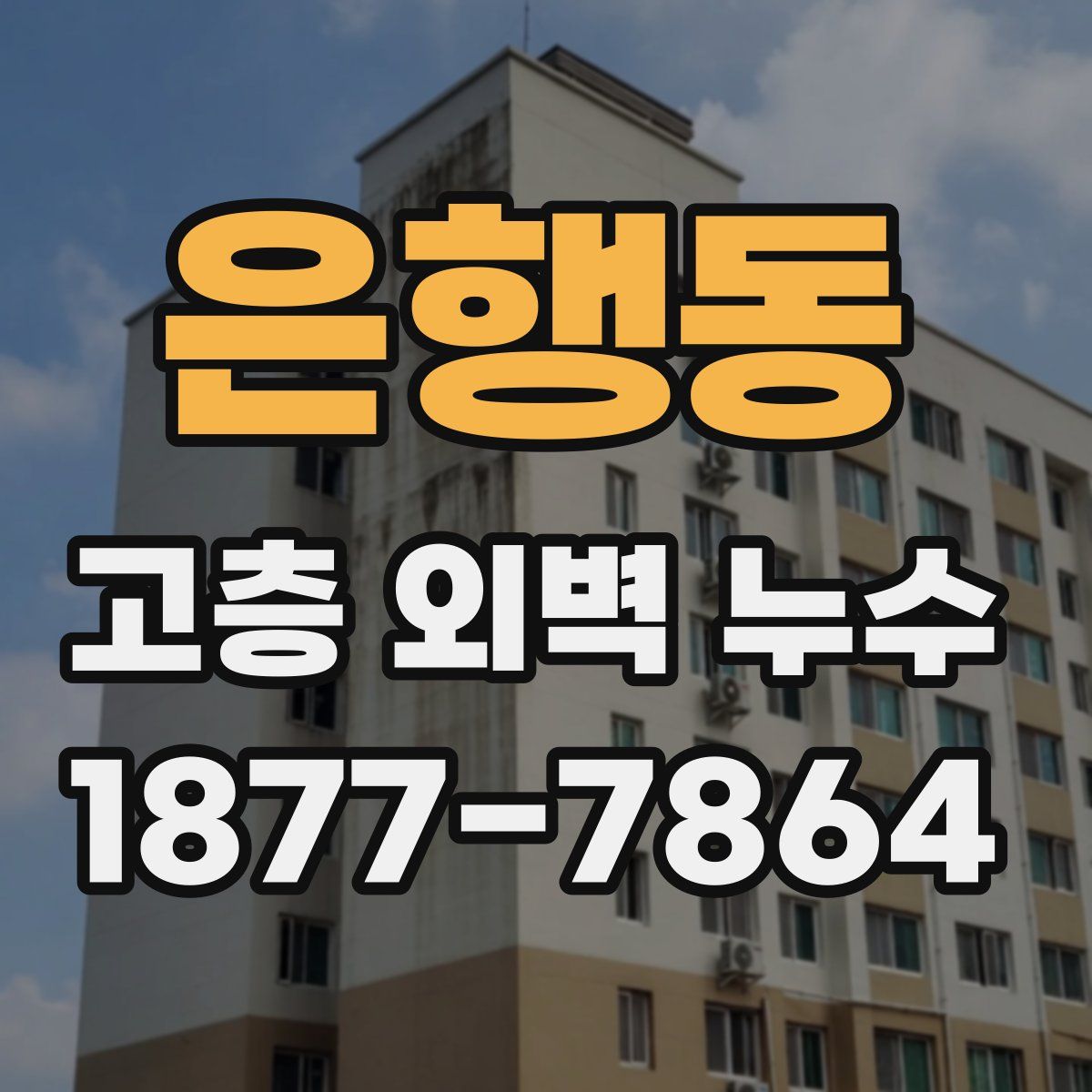 은행동 고층 외벽 누수