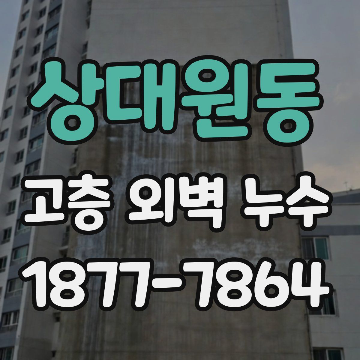 상대원동 고층 외벽 누수