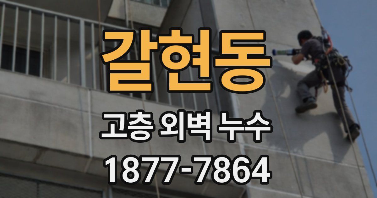 갈현동 고층 외벽 누수