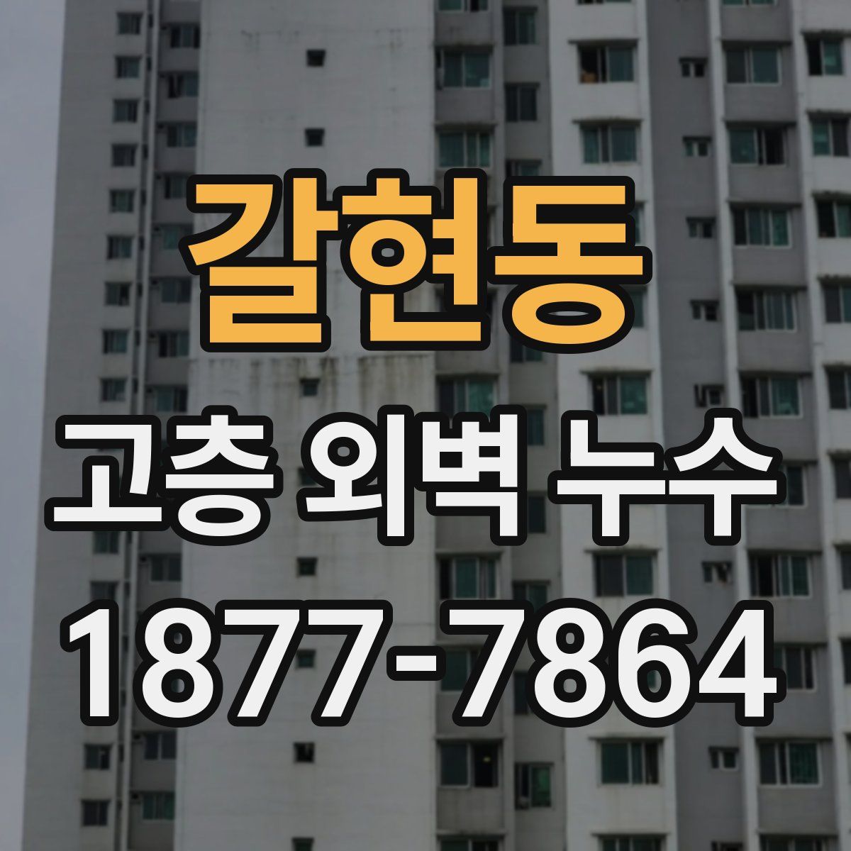 갈현동 고층 외벽 누수