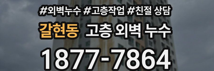 갈현동 고층 외벽 누수