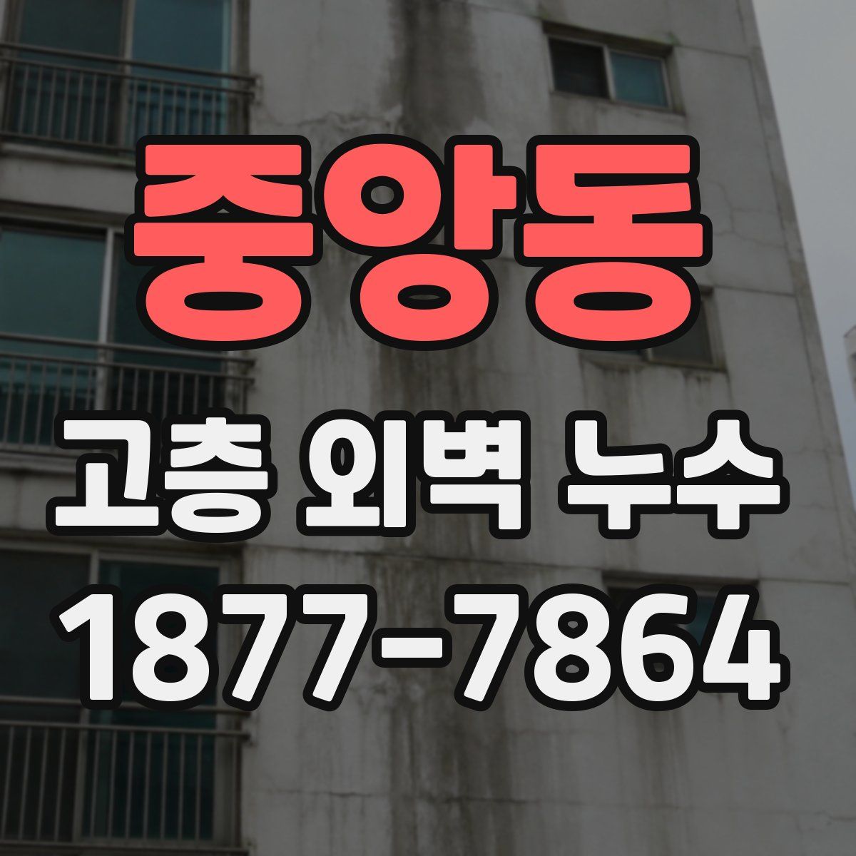 중앙동 고층 외벽 누수
