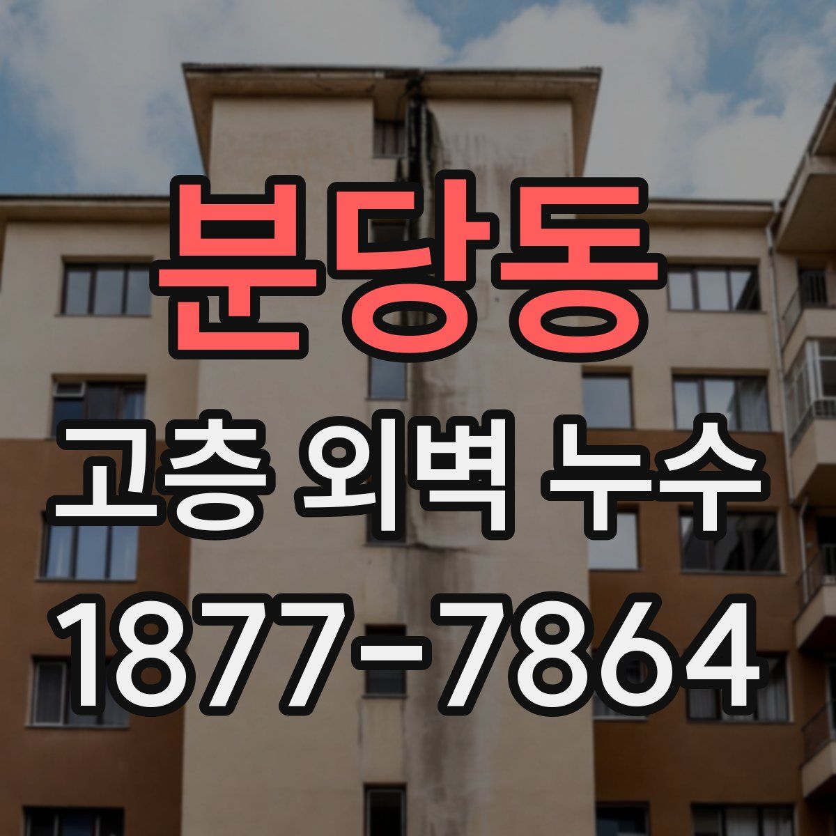 분당동 고층 외벽 누수