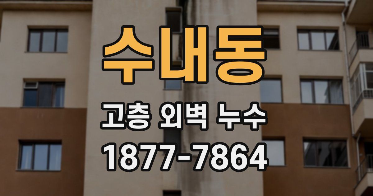 수내동 고층 외벽 누수