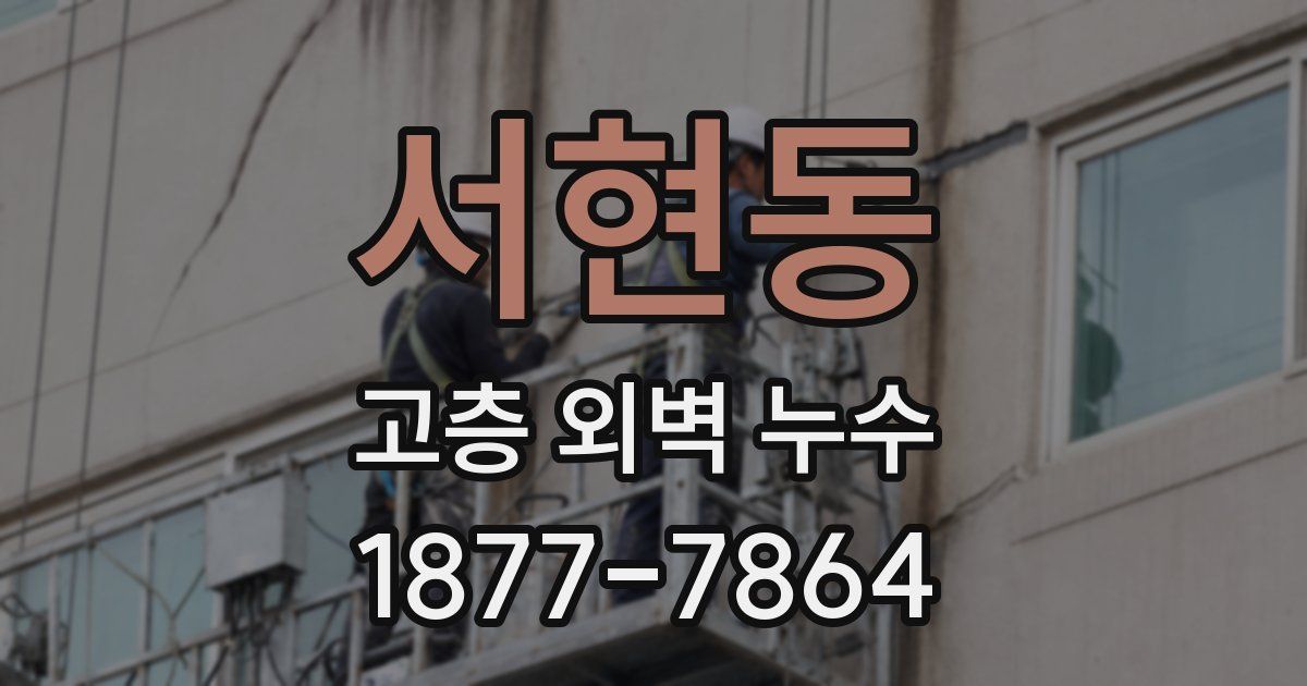 서현동 고층 외벽 누수