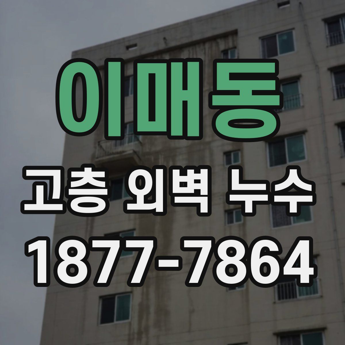 이매동 고층 외벽 누수
