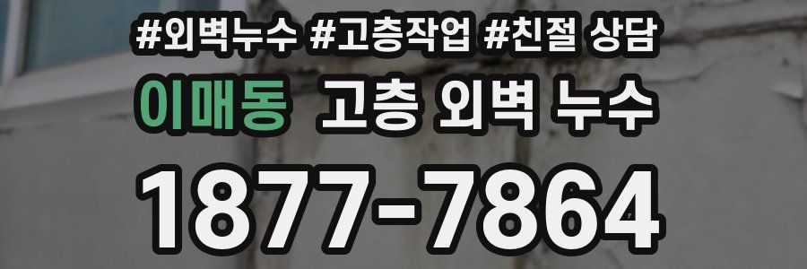 이매동 고층 외벽 누수