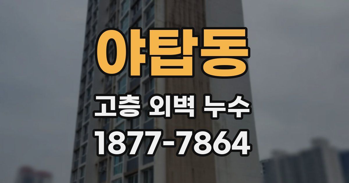 야탑동 고층 외벽 누수