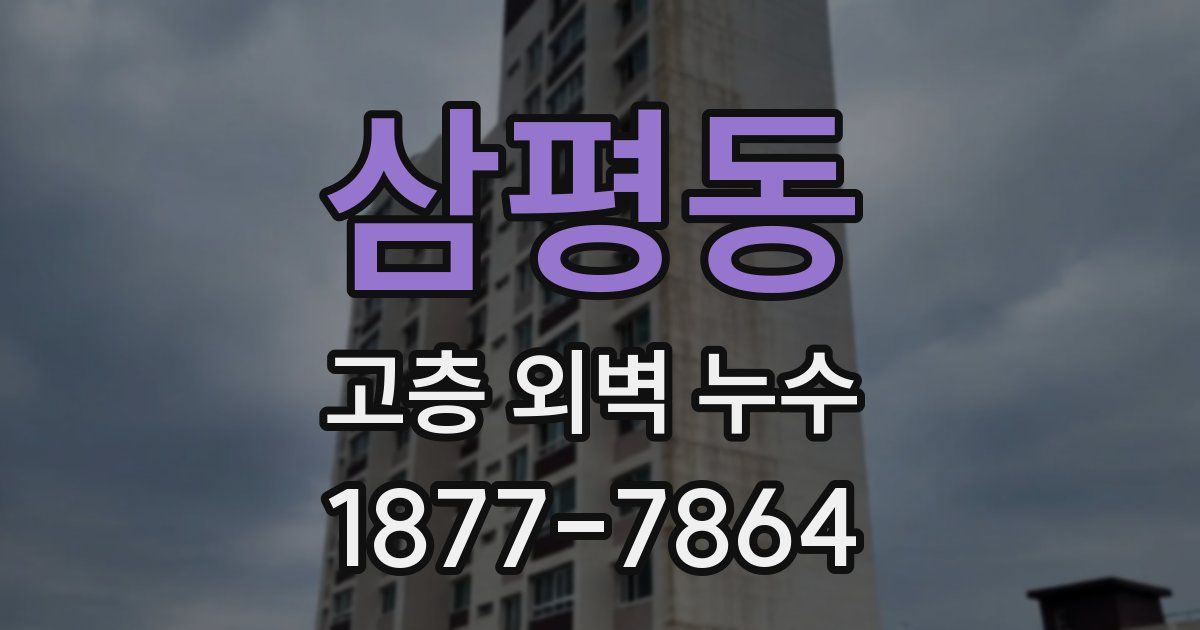삼평동 고층 외벽 누수