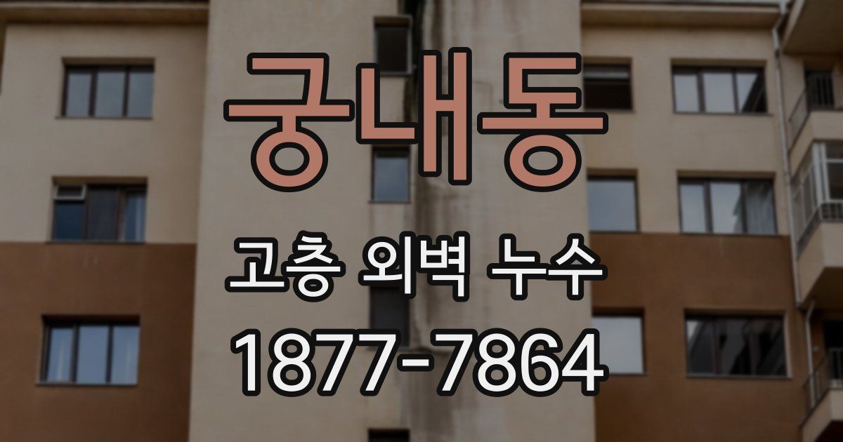 궁내동 고층 외벽 누수