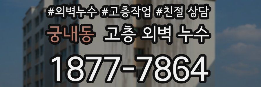 궁내동 고층 외벽 누수