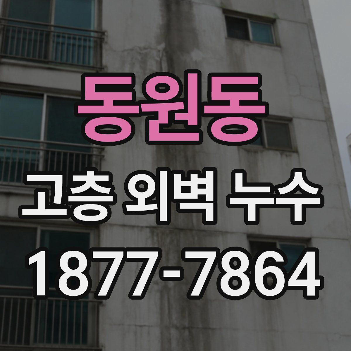 동원동 고층 외벽 누수