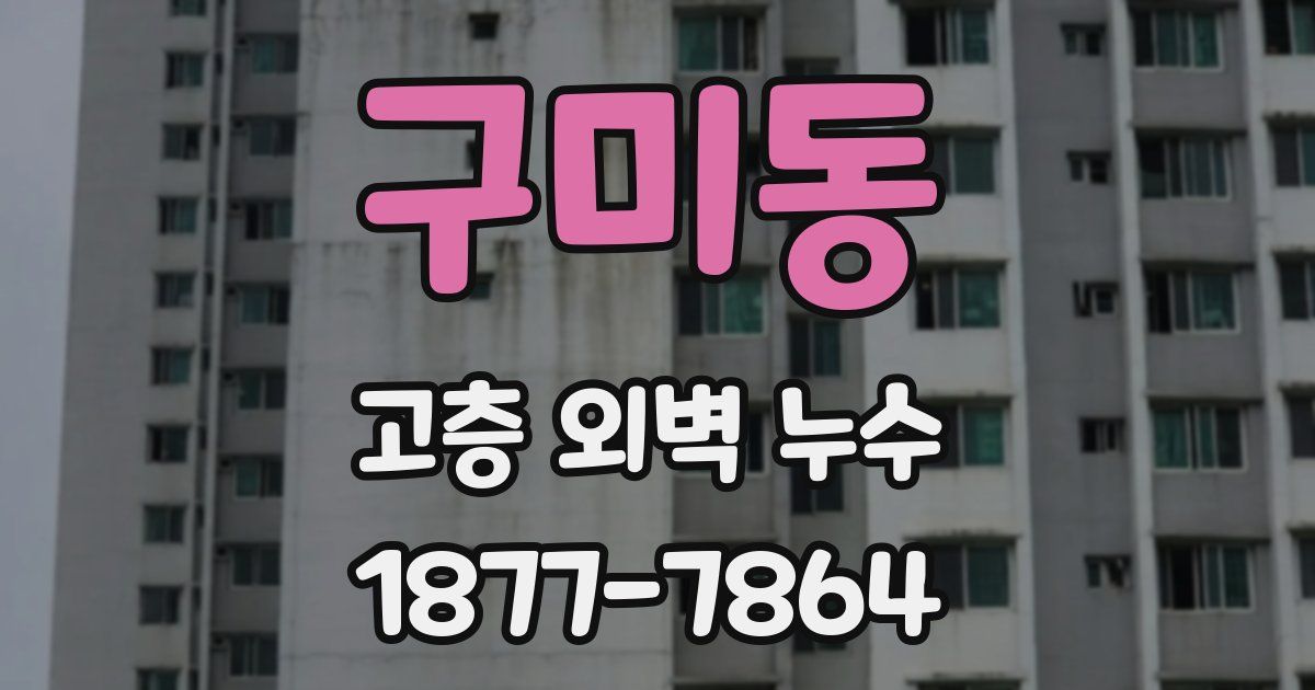 구미동 고층 외벽 누수