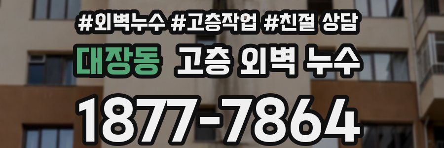 대장동 고층 외벽 누수