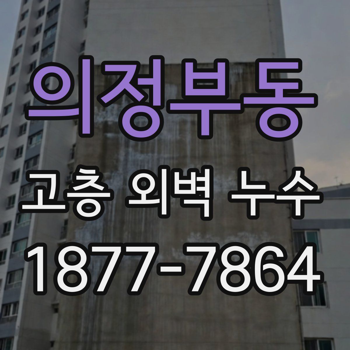 의정부동 고층 외벽 누수