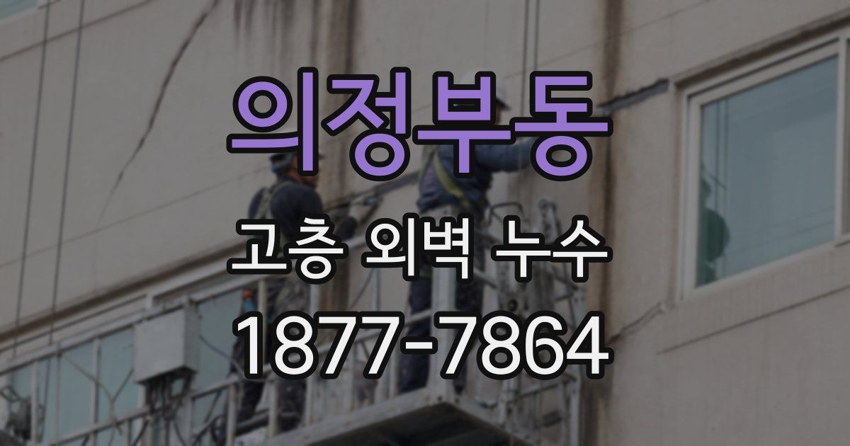의정부동 고층 외벽 누수