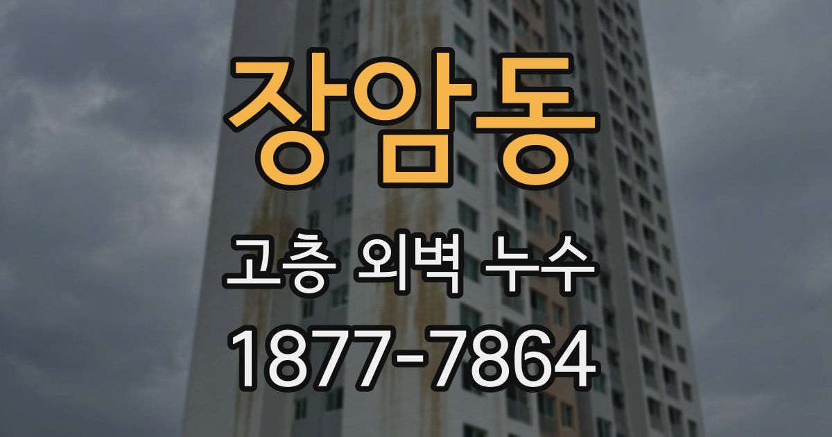장암동 고층 외벽 누수
