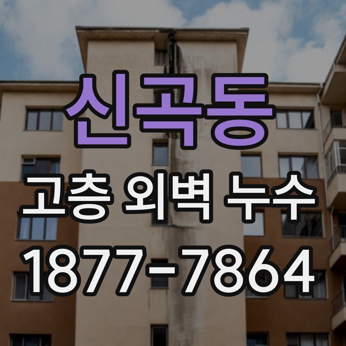 신곡동 고층 외벽 누수