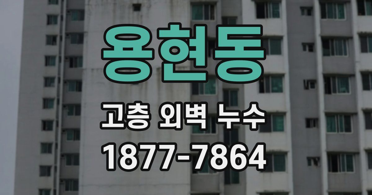 용현동 고층 외벽 누수
