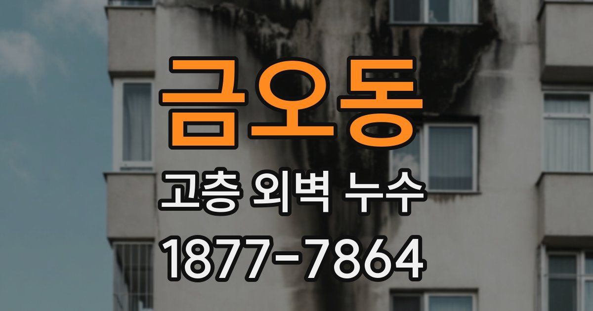 금오동 고층 외벽 누수