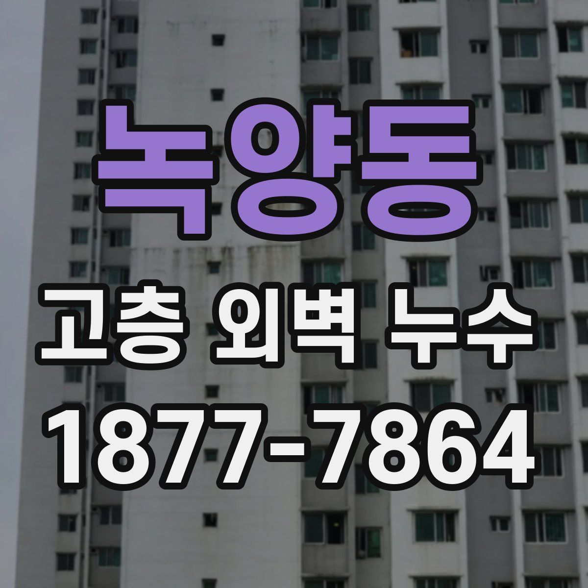 녹양동 고층 외벽 누수