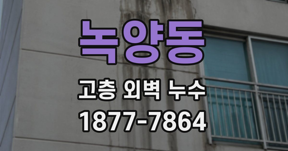 녹양동 고층 외벽 누수