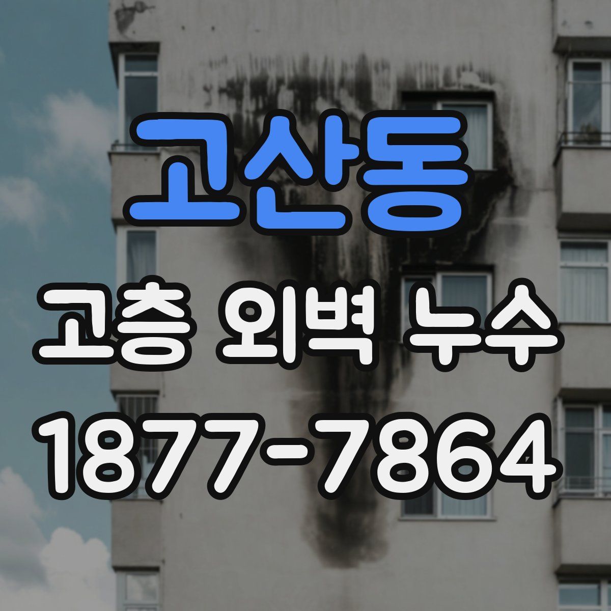 고산동 고층 외벽 누수