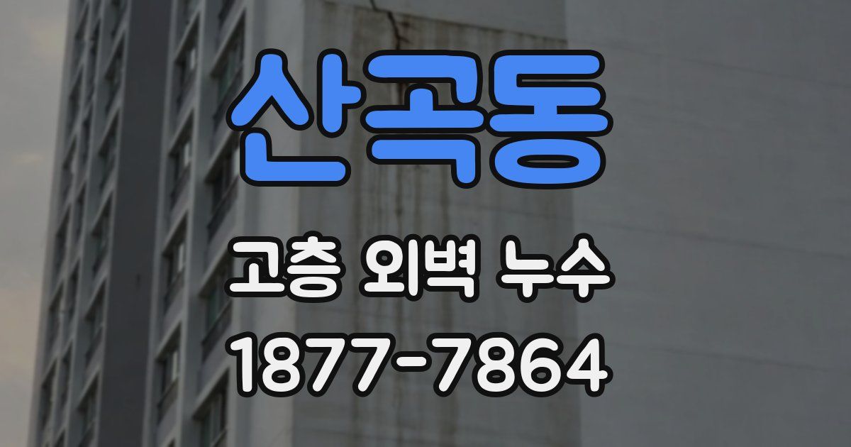 산곡동 고층 외벽 누수