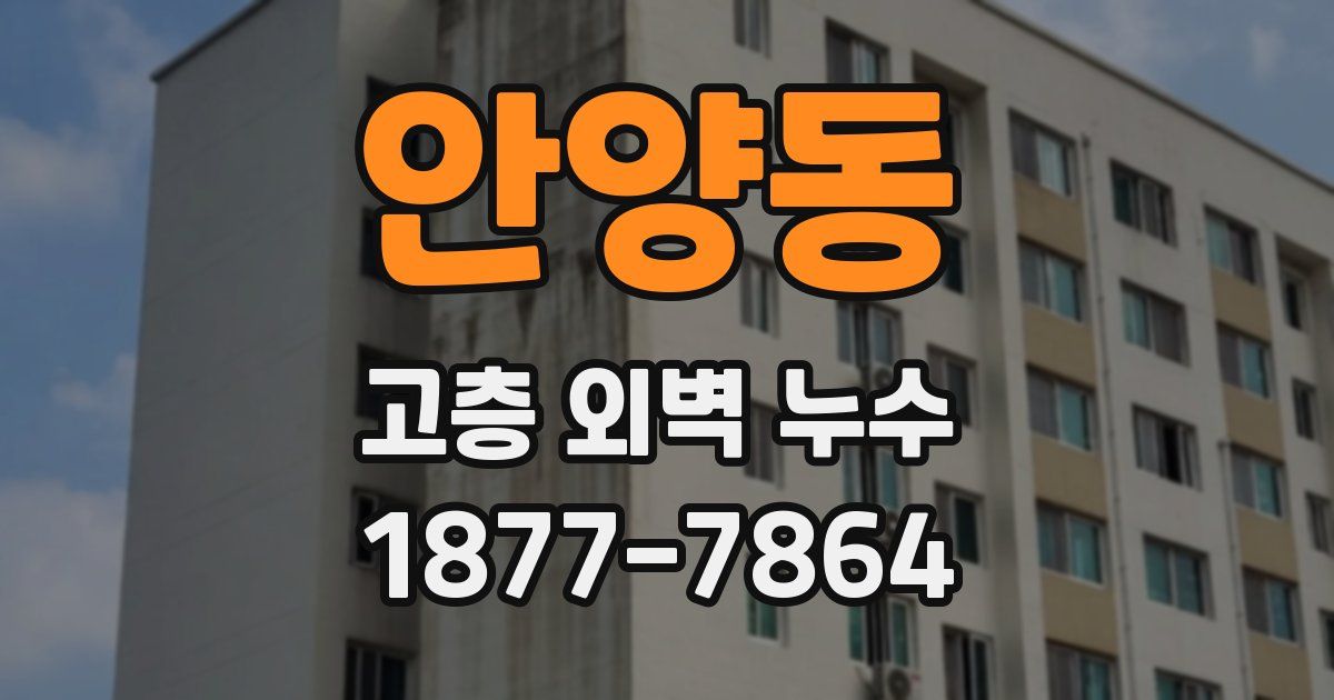 안양동 고층 외벽 누수