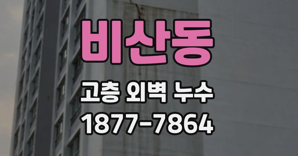비산동 고층 외벽 누수