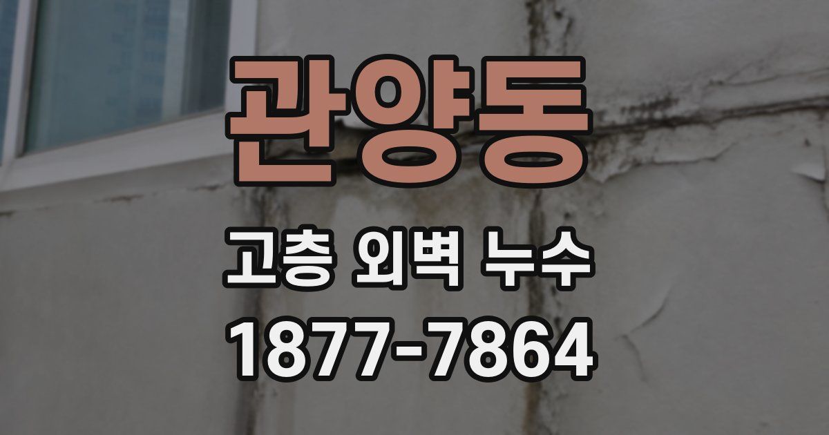 관양동 고층 외벽 누수