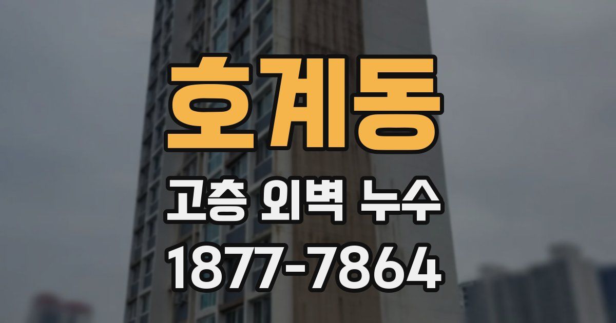호계동 고층 외벽 누수
