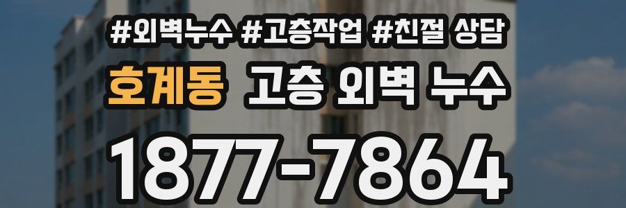 호계동 고층 외벽 누수