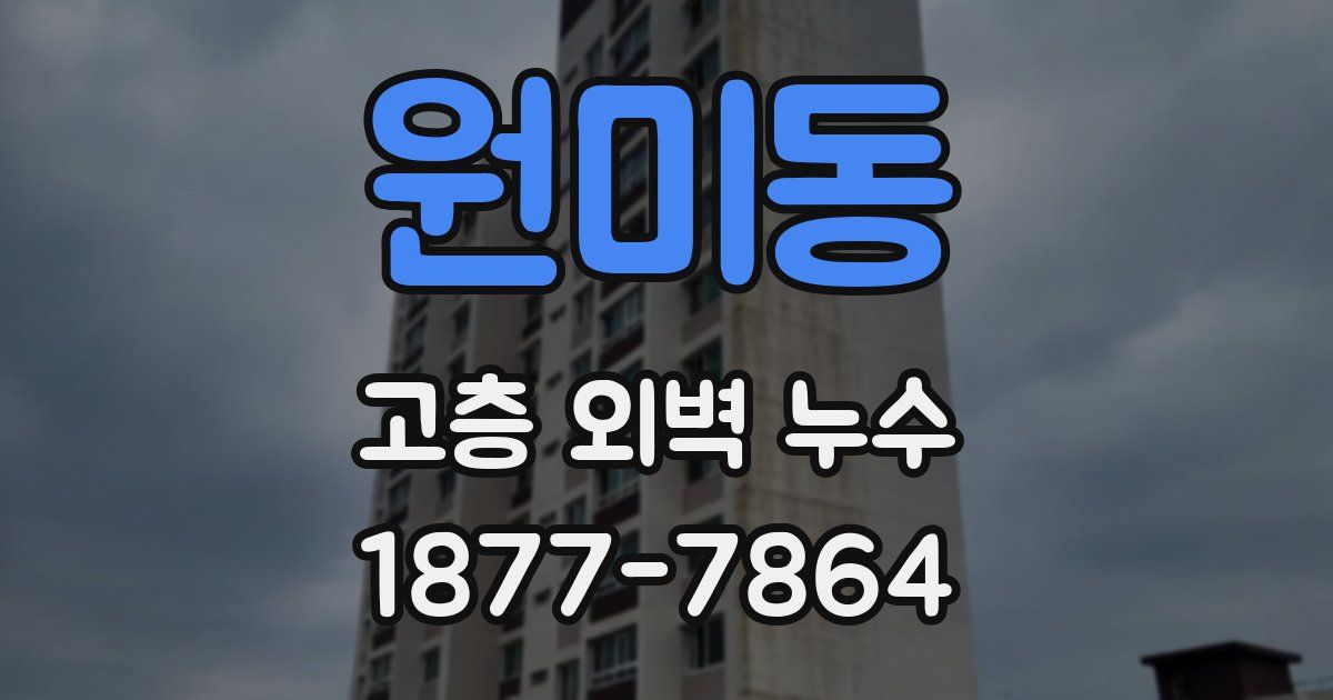 원미동 고층 외벽 누수