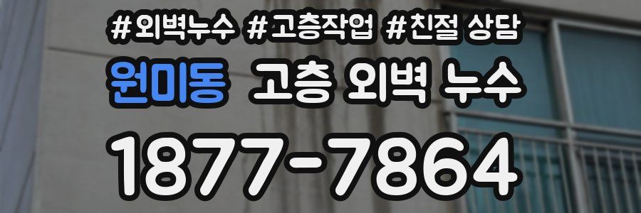 원미동 고층 외벽 누수
