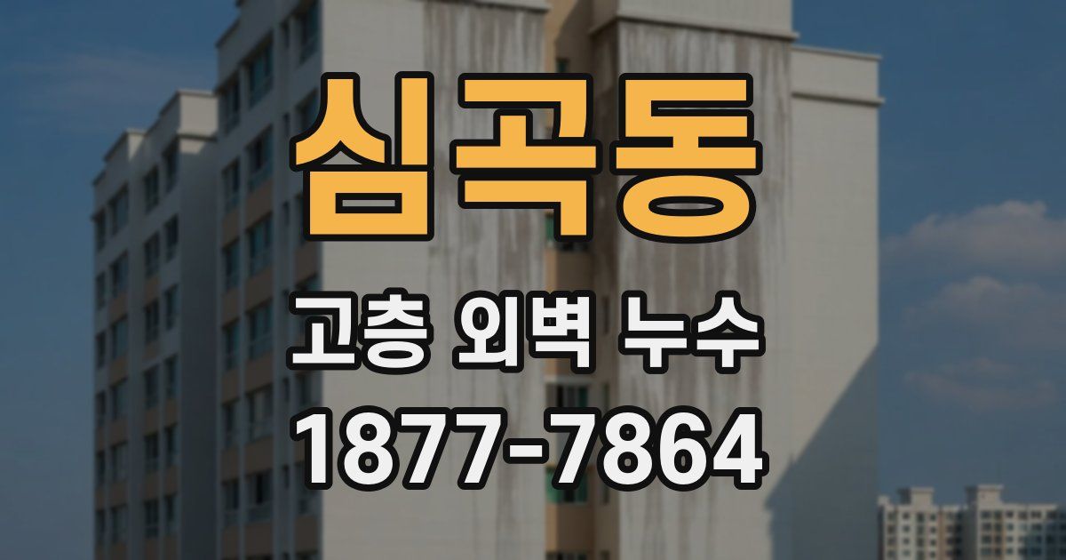 심곡동 고층 외벽 누수