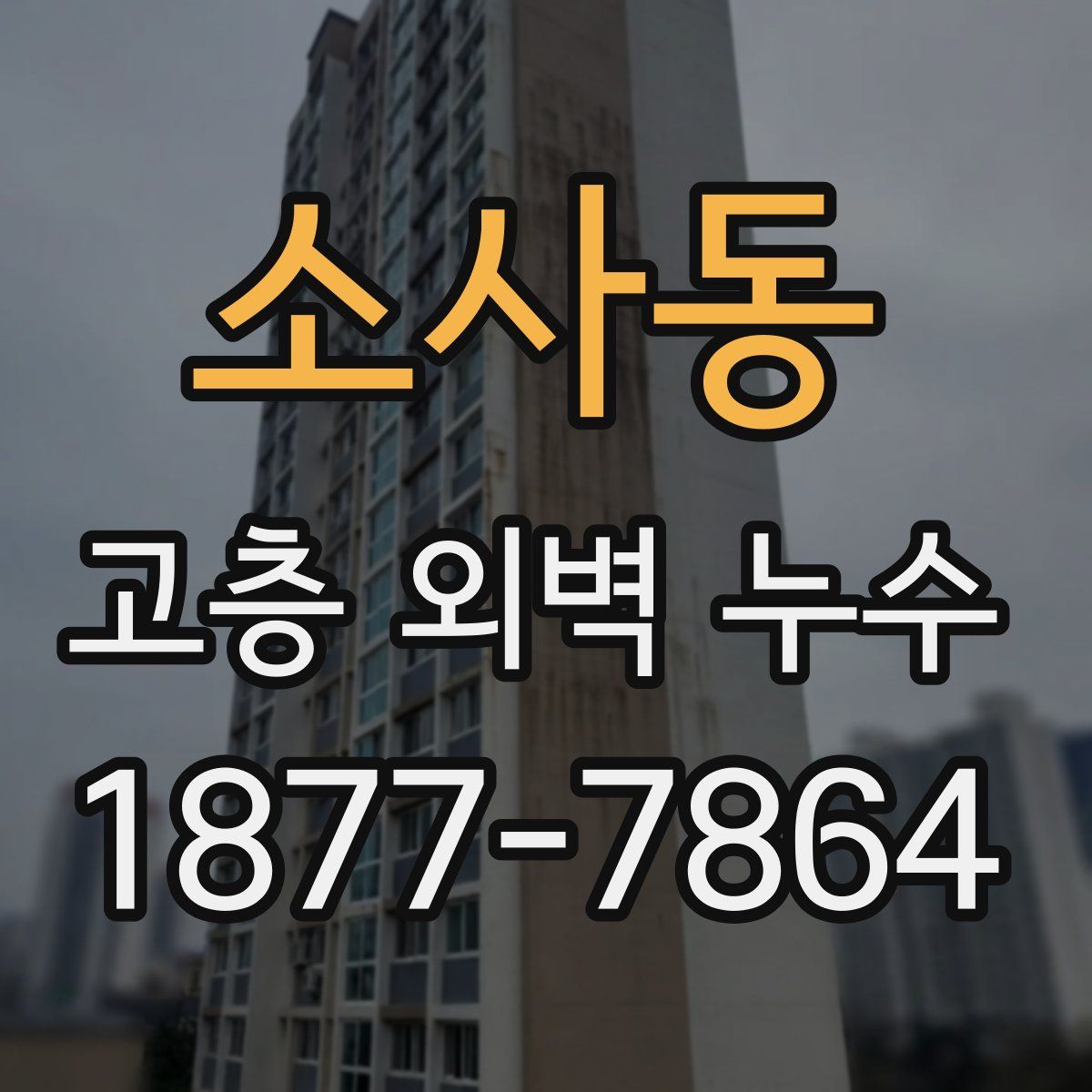 소사동 고층 외벽 누수
