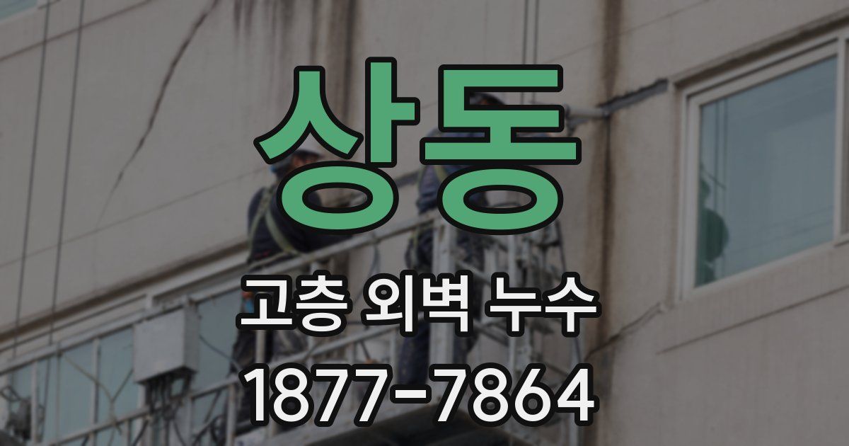 상동 고층 외벽 누수