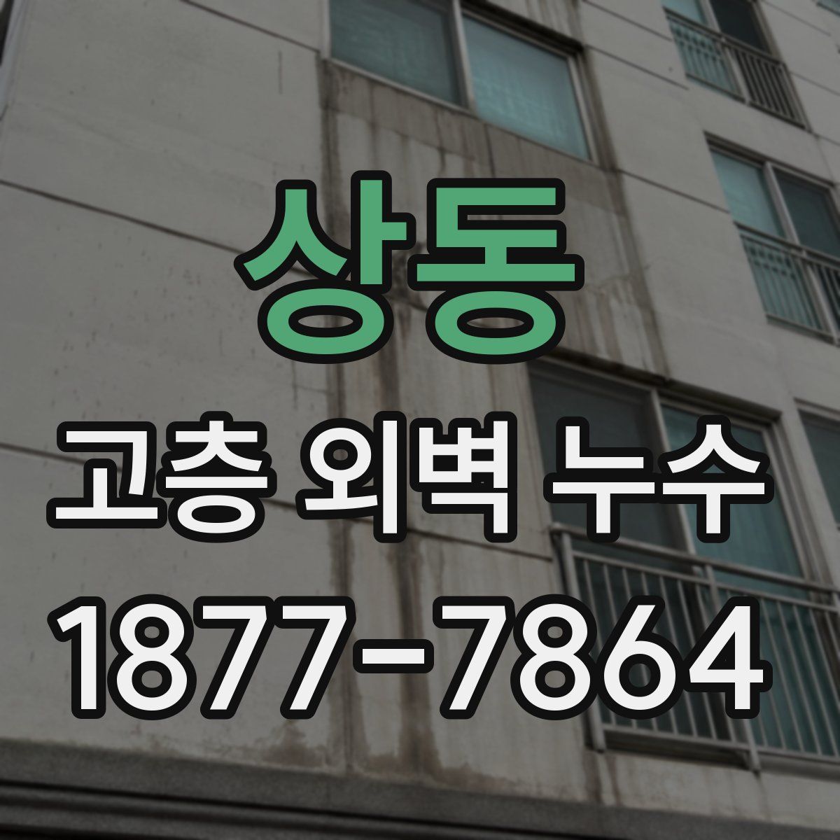 상동 고층 외벽 누수