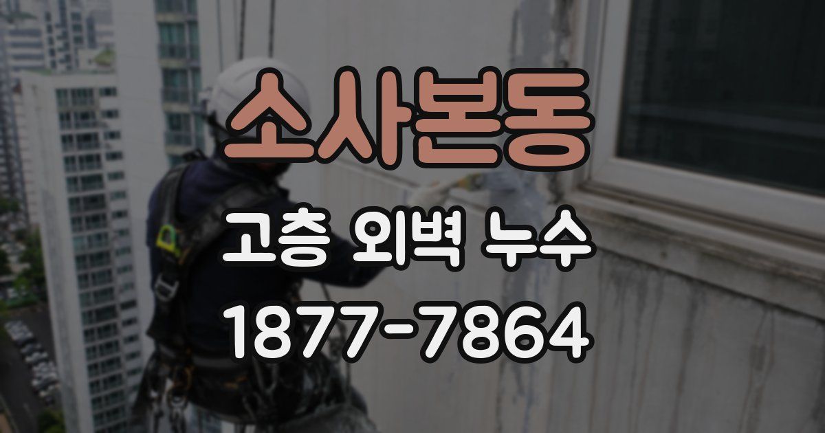 소사본동 고층 외벽 누수