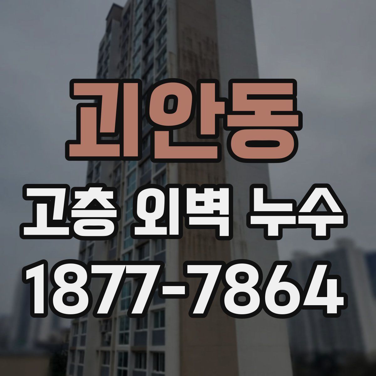 괴안동 고층 외벽 누수