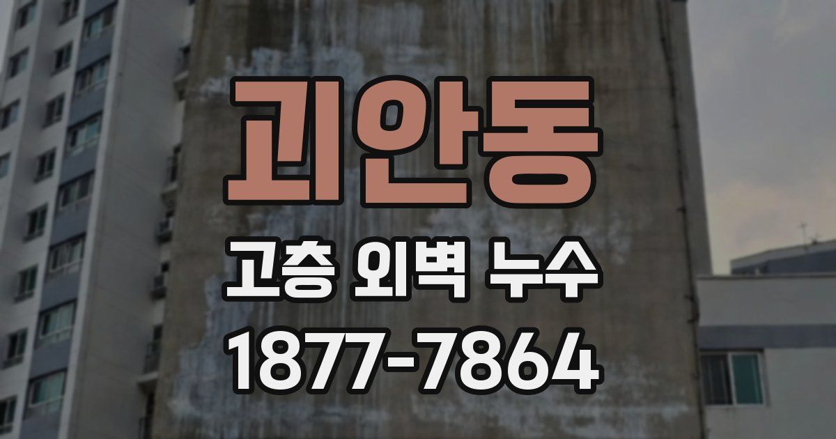 괴안동 고층 외벽 누수